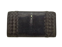画像をギャラリービューアに読み込む, BOTTEGA VENETA ボッテガ・ヴェネタ Soft Stingray Intrecciato ソフトスティングレイイントレチャート Nappa Continental Wallet ナッパコンチネンタルウォレット 368785