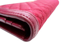 画像をギャラリービューアに読み込む, - PRADA プラダ 1M1132 キルティング 二つ折り 長財布 ワインレッド ナイロン/革 長財布 付属パスケースなし