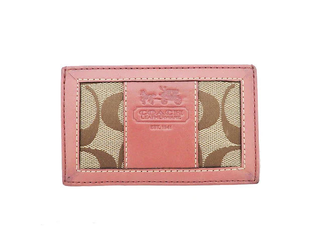 COACH コーチ Signature シグネチャー Pass Case パスケース 中古Bランク 入荷