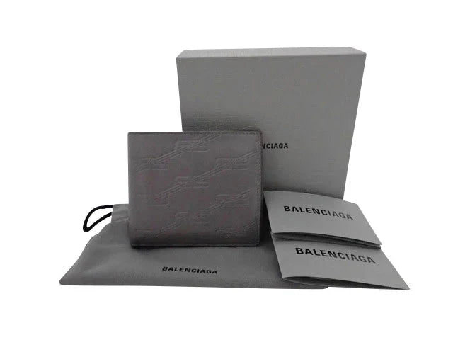 BALENCIAGA バレンシアガ Embossed Monogram エンボス モノグラム Square Folded Coin Wallet スクエア型 二つ折りたたみ式財布 718395 210JS 1404 中古Bランク 入荷
