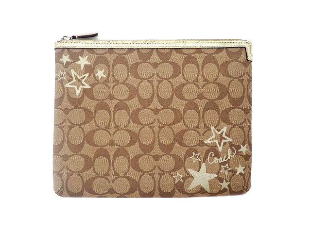 COACH コーチ Signature シグネチャー Star pattern 星 ipad Tablet Cases タブレットケース 中古Aランク 入荷
