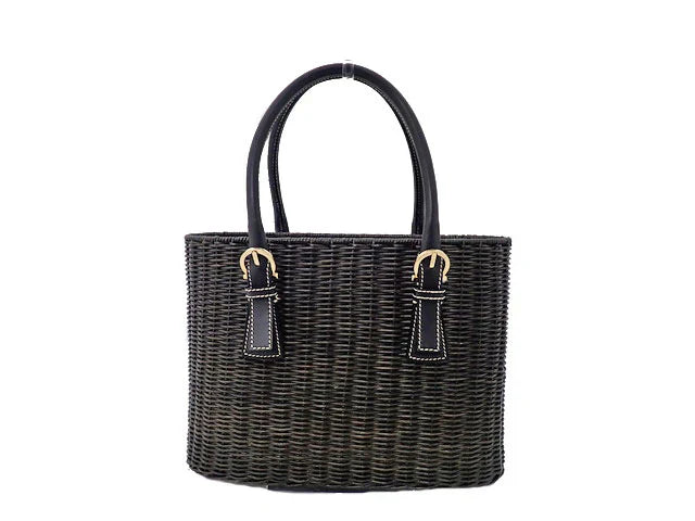 Salvatore Ferragamo サルヴァトーレ フェラガモ GANCINO ガンチーニ Rattan Basket Bag ラタン カゴバッグ DV-21 中古ABランク 入荷