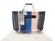 画像をギャラリービューアに読み込む, - MARNI MARKET マルニ マーケット STRIPE BAG ストライプバッグ トート マルチカラーブルー SHMHR08A01TN296STB98

