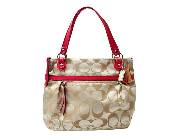 COACH コーチ Poppy Signature Satin Glam Tote Bag ポピー シグネチャー サテングラム トートバッグ 18988