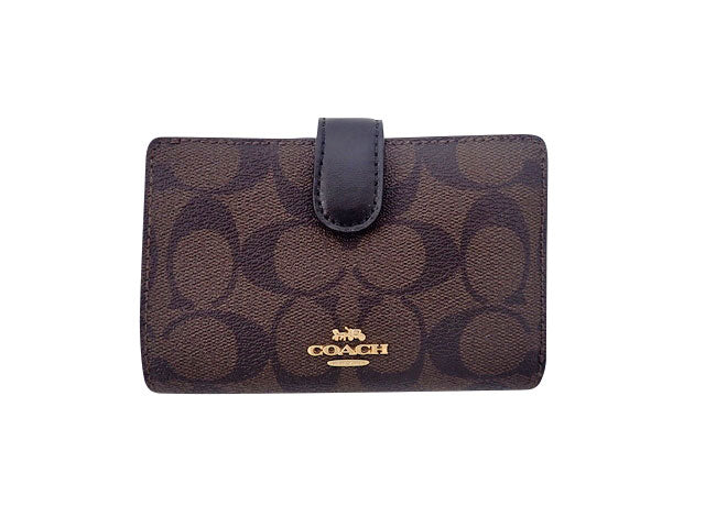 COACH コーチ SIGNATURE MEDIUM CORNER ZIP WALLET シグネチャー ミディアム コーナージップ ウォレット L字ファスナー 二つ折り財布 F23553