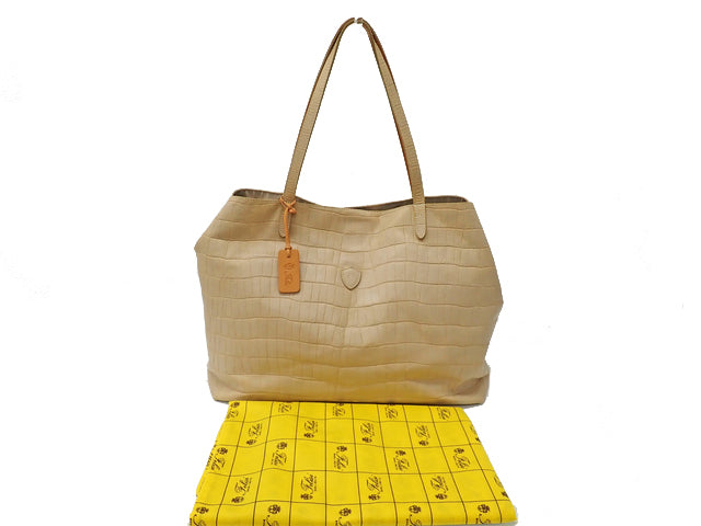 - Felisi フェリージ Crocodile Embossed Leather クロコダイル エンボスレザー Tote Bag トートバッグ 15/20-SA 別売り底板647/CAMP96付き