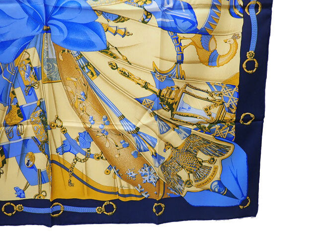 HERMES エルメス CARRE 90 カレ 90 soleil de soie シルクの太陽 Scarf