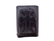 画像をギャラリービューアに読み込む, CHROME HEARTS クロムハーツ Trifold Wallet Cemetery Cross Patche 3フォールド ウォレット セメタリー クロスパッチ 三つ折り コンパクト財布
