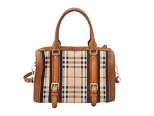 画像をギャラリービューアに読み込む, BURBERRY バーバリー Shadow Horse シャドーホース Check Bowling Bag チェック ボウリングバッグ Boston Bag ボストンバッグ
