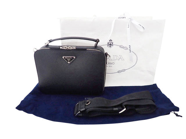 PRADA プラダ Medium Prada Brique Saffiano leather bag プラダ ブリック サフィアーノレザーバッグ 2VH069