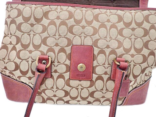 COACH コーチ Signature シグネチャー Boston Tote Bag ボストン