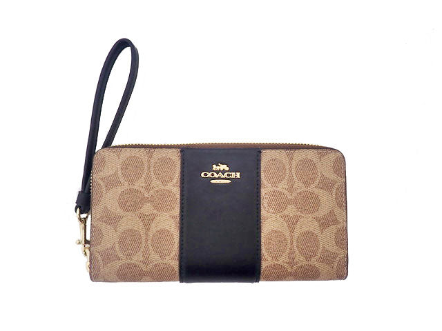 COACH コーチ Long Zip Around Wallet Signature Canvas Stripe ロング ジップ アラウンド ウォレット・シグネチャー キャンバス・ストライプ CW947