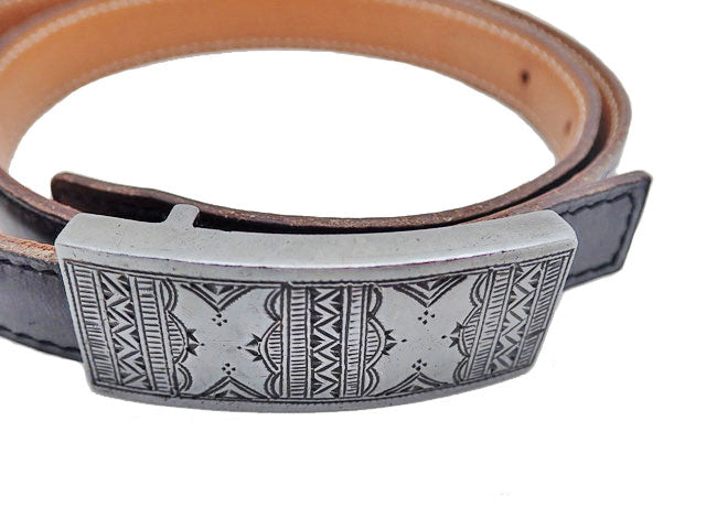 HERMES エルメス TOUAREG トゥアレグ 925 Silver Buckle Belt
