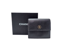 画像をギャラリービューアに読み込む, CHANEL シャネル COCO Button ココボタン W hook Wallet Wホック財布 A20902
