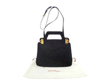 画像をギャラリービューアに読み込む, Salvatore Ferragamo サルヴァトーレ フェラガモ GANCINO ガンチーニ Nubuck Suede Leather ヌバック スエード レザー 2way Hand Bag 2WAYハンドバッグ BA211716
