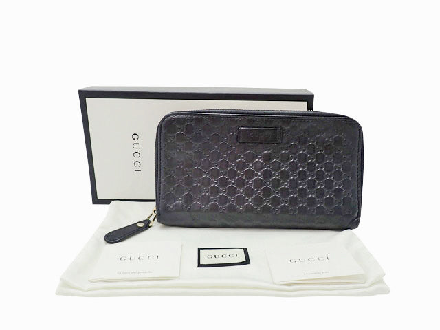 ✨極美品✨GUCCI シマレザー マイクロシマ GG グレー ケース GUCCI グッチ 財布 レディース メンズ ブランド 長財布 レザー