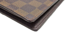 画像をギャラリービューアに読み込む, LOUIS VUITTON ルイヴィトン DAMIER EBENE ダミエ･エベヌ Portefeuille Brazza ポルトフォイユ･ブラザ N60017 イニシャル入り
