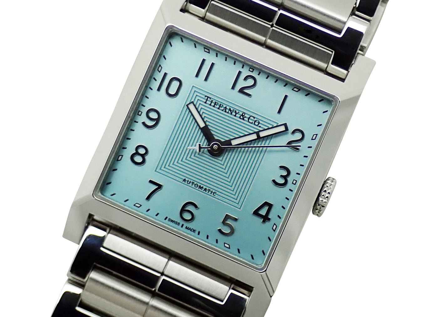 TIFFANY&amp;CO ティファニー/1837メイカーズスクエア4PダイヤSS/QZ/レザーベルト/121******/ABランク/92【中古】 Tiffany & Co. - TIFFANY&CO ティファニー/1837メイカーズスクエア4P