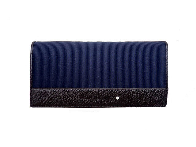 MONTBLANC ナイトフライト トラベルウォレット MONTBLANC モンブラン Nightflight Leather & Fabric Wallet 6