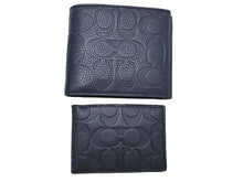 画像をギャラリービューアに読み込む, COACH コーチ 3-IN-1 Wallet Signature Leather 3-IN-1 ウォレット シグネチャー レザー Detachable ID Window Card Case Biｆold Wallet Without Coin Purse 取り外し可能IDウィンドウ/カードケース付 小銭入れ無し 二つ折り財布 C1231
