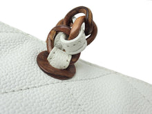 画像をギャラリービューアに読み込む, CHANEL シャネル COCO ココマーク Caviar Skin キャビアスキン Wood Grain ウッド調 Chain Shoulder Toto Bag チェーンショルダー トートバッグ

