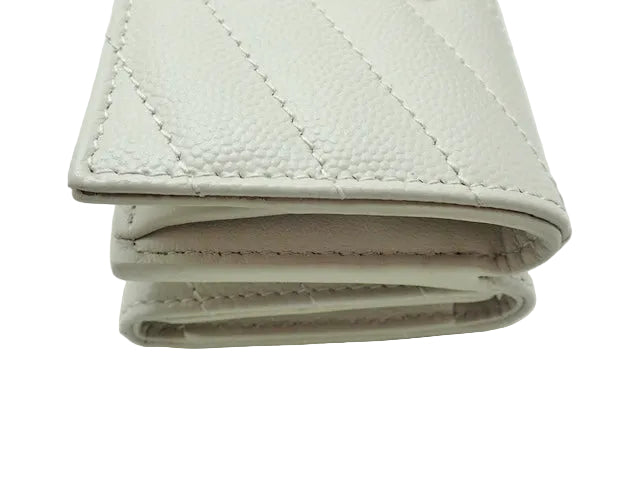 SAINT LAURENT サンローラン カッサンドル 三つ折り財布 ホワイト YSL SAINT LAURENT サンローラン CASSANDRE MATELASSE ORIGAMI TINY