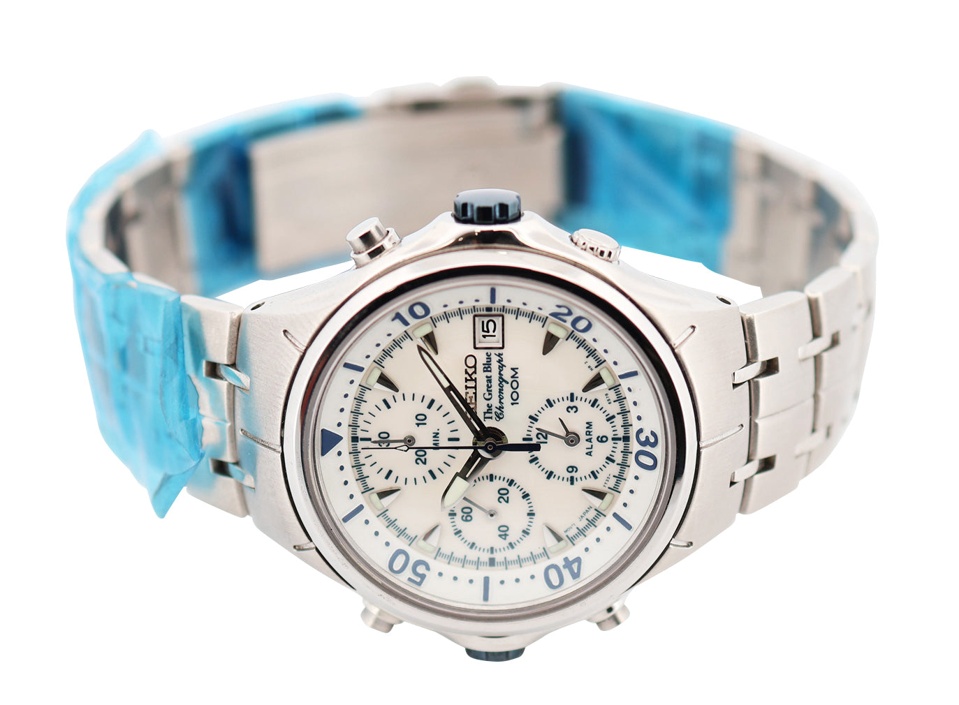 SEIKO セイコー 7T32-6E40クロノグラフデイトブルーダイヤル