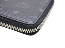 画像をギャラリービューアに読み込む, MCM エムシーエム Mini Zip Wallet in Visetos Original ミニ ジップ ウォレット ヴィセトス オリジナル Card Coin Purse カード/コインケース MYLAAVI03BK001
