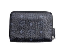 画像をギャラリービューアに読み込む, MCM エムシーエム Mini Zip Wallet in Visetos Original ミニ ジップ ウォレット ヴィセトス オリジナル Card Coin Purse カード/コインケース MYLAAVI03BK001

