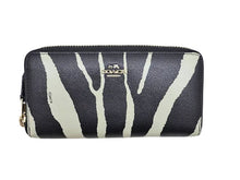 画像をギャラリービューアに読み込む, COACH コーチ Animal Zebra Print アニマル ゼブラ柄 Accordion Zipper Long Wallet アコーディオン ジップ ロング ウォレット ラウンドファスナー長財布 52340
