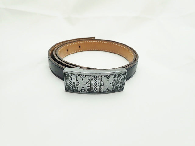 HERMES エルメス TOUAREG トゥアレグ 925 Silver Buckle Belt シルバー925バックル ベルト