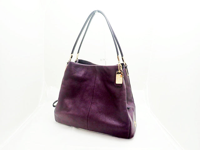 COACH コーチ Madison Leather Small Phoebe マディソン レザー スモール フィービー Tote Bag トートバッグ F34291