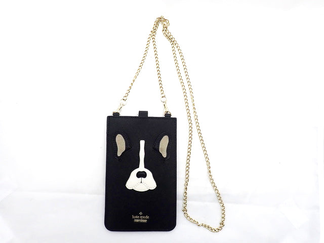 kate spade ケイトスペード Ma Chérie Antoine マシェリアントワーヌ Phone Crossbody フォン クロスボディ French bulldog フレンチ・ブルドッグ Pochette Chain Shoulder Bag ポシェット チェーン ショルダーバッグ