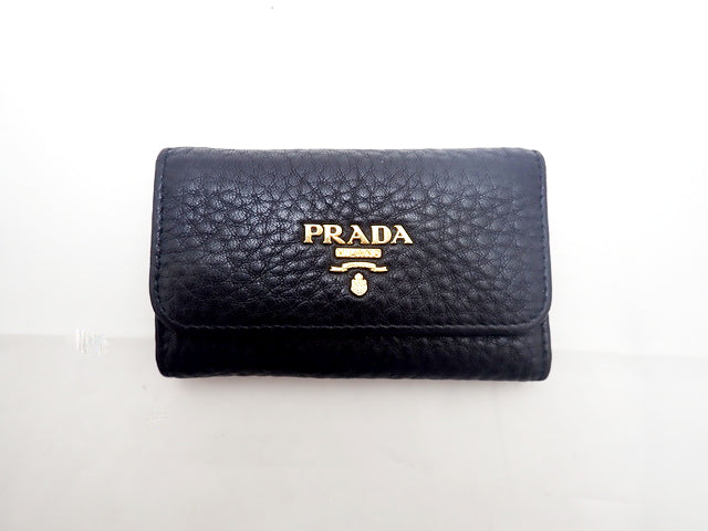 PRADA プラダ VITELLO GRAIN ヴィッテロ グレイン レザー 6 Key Case 6連キーケース OUTLET アウトレット 1PG222