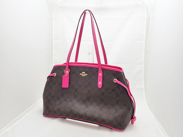 COACH コーチ Drawstring Carryall In Signature ドローストリング キャリーオール シグネチャー Tote Bag トートバッグ F23855