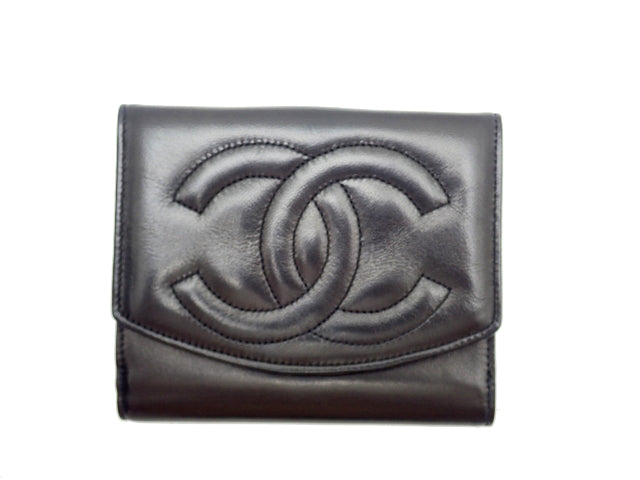 CHANEL シャネル COCO ココマーク W hook Wallet Wホック財布 A01427