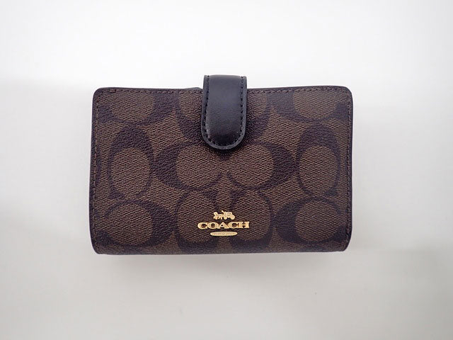 COACH コーチ SIGNATURE MEDIUM CORNER ZIP WALLET シグネチャー ミディアム コーナージップ ウォレット L字ファスナー 二つ折り財布 F23553