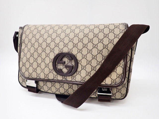 GUCCI グッチ GG Supreme Interlocking G GGスプリーム インターロッキングG Messenger Shoulder Bag メッセンジャー ショルダーバッグ 223661 　