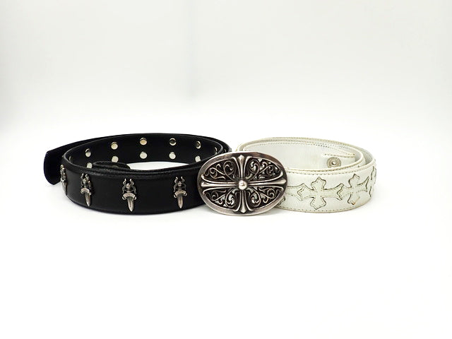 CHROME HEARTS クロムハーツ CLASSIC OVAL CROSS 1.5 BELT BUCKLE クラシック オーバルクロス 1.5 ベルトバックル/DAGGER Belt Strap ダガー ベルトストラップ/Cross Patches Belt Strap クロスパッチ ベルトストラップ