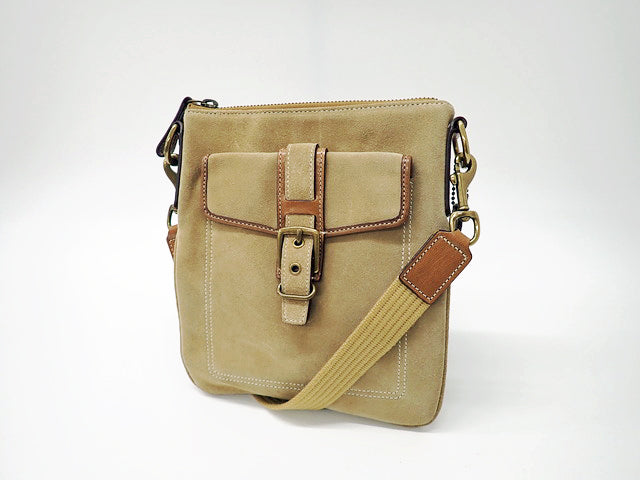 COACH コーチ Suede スエード Swing Pack スウィングパック Pochette Shoulder Bag ポシェット ショルダーバッグ 8E87