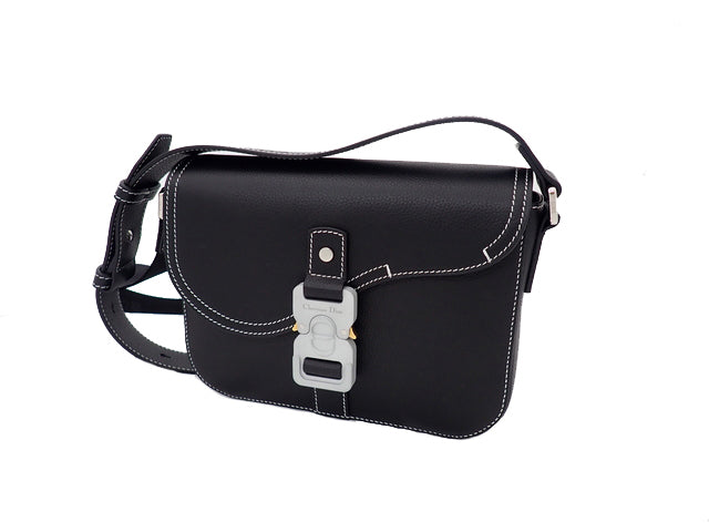 DIOR クリスチャン ディオール Small Saddle Messenger Bag with Flap サドル フラップ付きメッセンジャーバッグ スモール 1ADPO049YKK_H00N