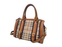 画像をギャラリービューアに読み込む, BURBERRY バーバリー Shadow Horse シャドーホース Check Bowling Bag チェック ボウリングバッグ Boston Bag ボストンバッグ
