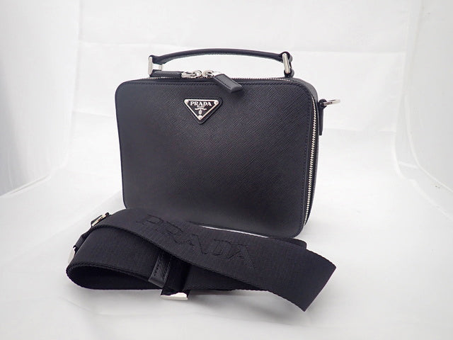 PRADA プラダ Medium Prada Brique Saffiano leather bag プラダ ブリック サフィアーノレザーバッグ 2VH069