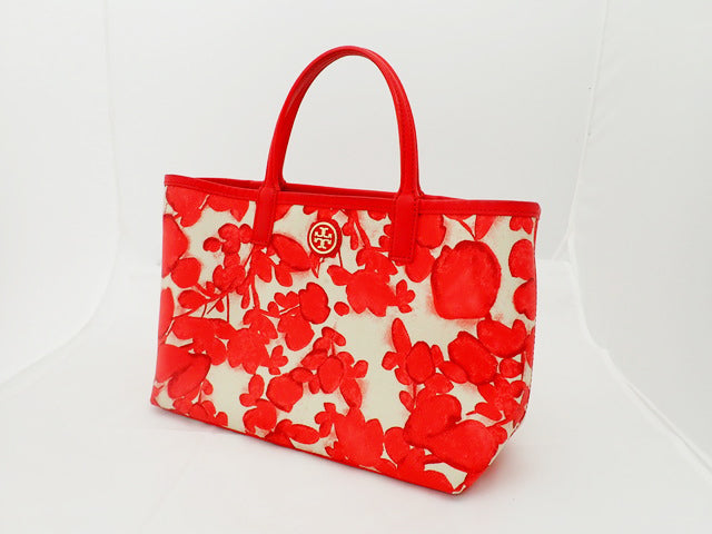 TORY BURCH トリーバーチ KERRINGTON ケリントン Red Leaf pattern レッドリーフ柄 Tote Bag トートバッグ