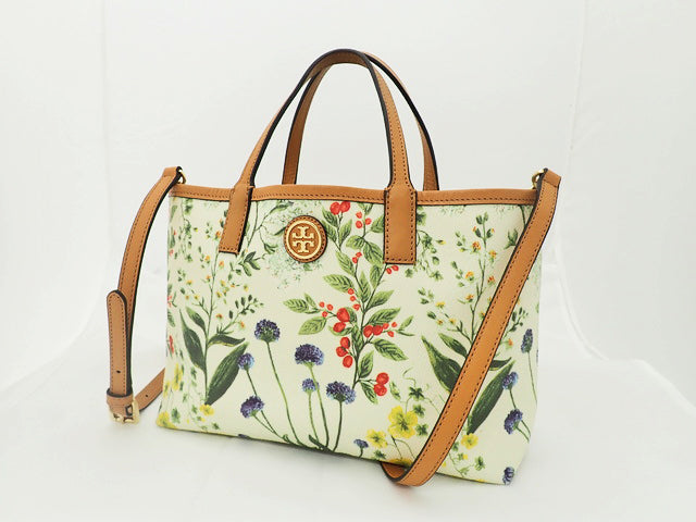 TORY BURCH トリーバーチ Flower pattern 2way Tote Bag 花柄 2WAY トートバッグ