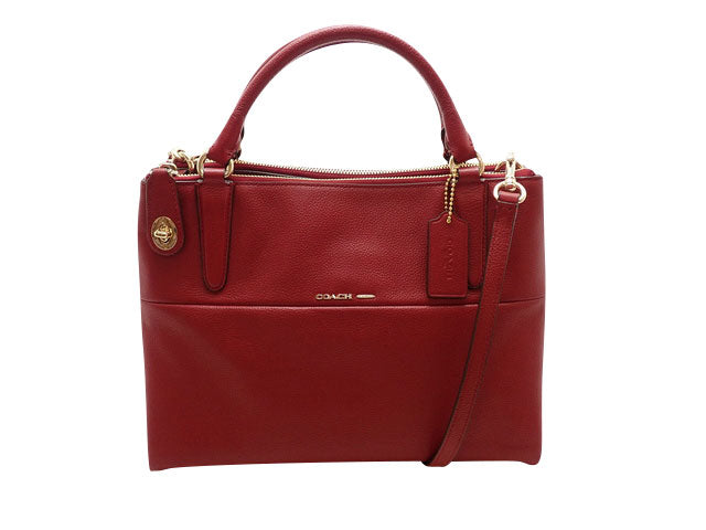良品 700 COACH ハンドバッグ ウール エナメル キャメル マホガニー 良品 700 COACH ハンドバッグ ウール エナメル キャメル