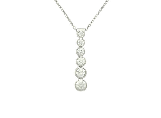 - ティファニー ジャズ グラジュエイテッド ドロップ ネックレス Pt950