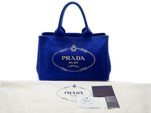 画像をギャラリービューアに読み込む, - PRADA プラダ BN1877 カナパ コバルト コットンファブリック
