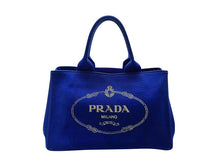 画像をギャラリービューアに読み込む, - PRADA プラダ BN1877 カナパ コバルト コットンファブリック
