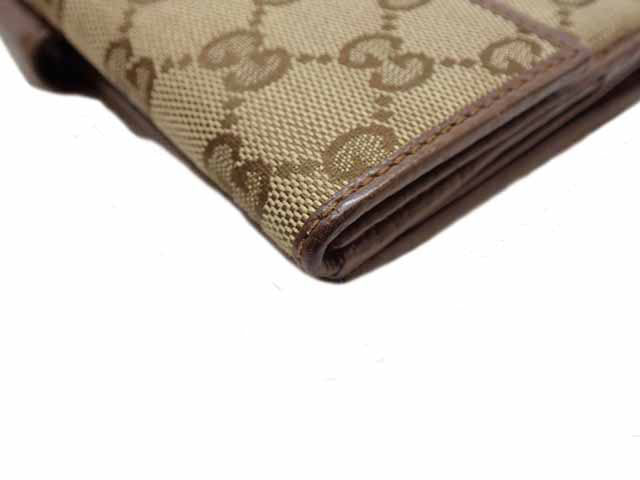 GUCCI グッチ GG Canvas GGキャンバス Wホック 長財布 231841 茶